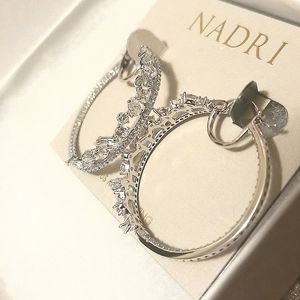 Nadri gemstone hoop earrings